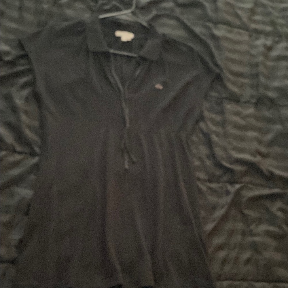 Lacoste Black Sleeveless Polo Mini Dress